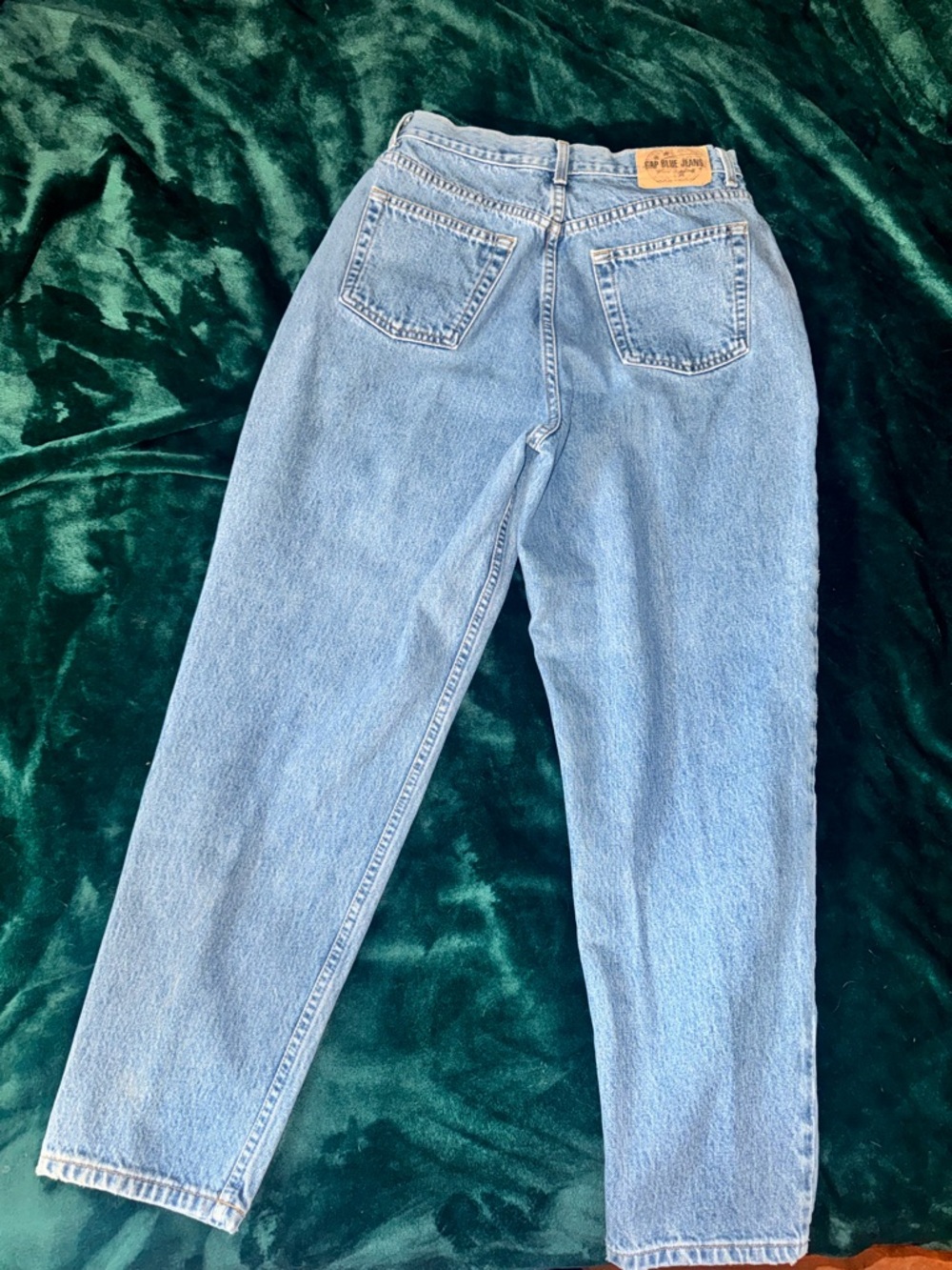 Vintage Gap Blue Jeans No. 9 Reverse Fit High Rise Tapered Leg - Size 12 Ankle - Picture 3 of 5